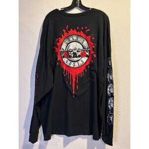 Guns N Roses Official Unisex Long Sleeve Black Graphic T Shirt Size 3XL